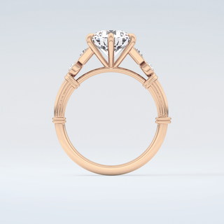 2.0 CT Round Cut Cluster Style Moissanite Engagement Ring 8