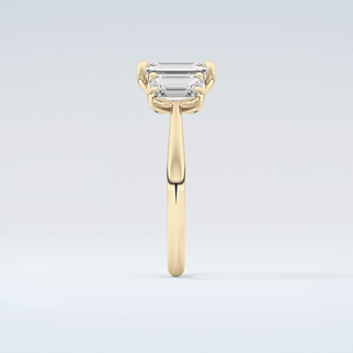 2.0 CT Emerald Cut Three Stone Moissanite Engagement Ring 5