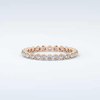 0.69 TCW Round Shaped Diamond Eternity Moissanite Wedding Band 7