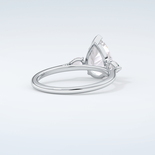 2.0 CT Pear Cut Three Stone Moissanite Engagement Ring 15