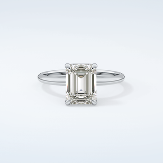 2.0 CT Emerald Cut Solitaire Moissanite Engagement Ring 13