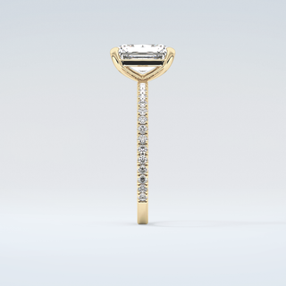 2.0 CT Radiant Cut Pave Moissanite Engagement Ring 5