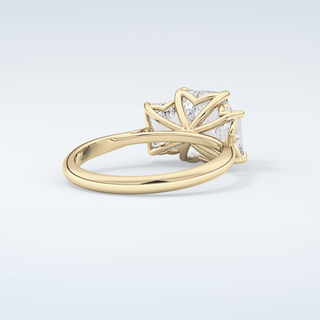 2.0 CT Emerald Cut Three Stone Moissanite Engagement Ring 3