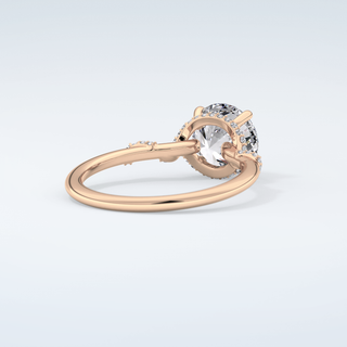 2.0 CT  Round Cut Hidden Multiple Stone Moissanite Engagement Ring 9