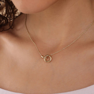 1.0 CT Round Bezel Solitaire Lab Grown Diamond Necklace
