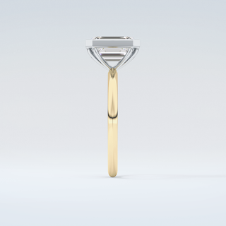 2.0 CT Emerald Cut Bezel Solitaire Moissanite Engagement Ring 5
