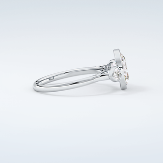 1.5 CT Oval Cut Three Stone Moissanite Engagement Ring 16