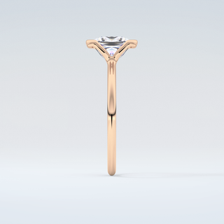 2.0 CT Princess Cut Half Bezel Moissanite Engagement Ring 11