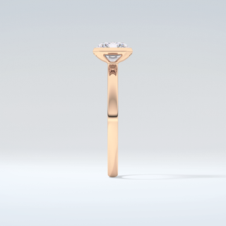 2.0 CT Radiant Cut Half Bezel Moissanite Engagement Ring 11