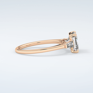 2.0 CT Asscher Cut Three Stone Moissanite Engagement Ring 10