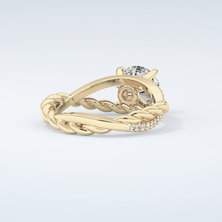 2.0 CT Round Cut Split Shank Moissanite Engagement Ring 3