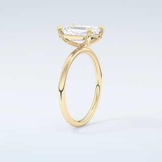 2.0 CT Emerald Cut Solitaire Moissanite Engagement Ring 6