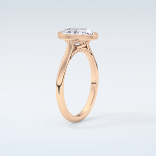 2.0 CT Oval Cut Solitaire Bezel Moissanite Engagement Ring 12