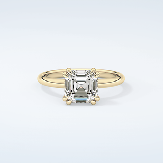 2.0 CT Asscher Cut Solitaire Moissanite Engagement Ring 1