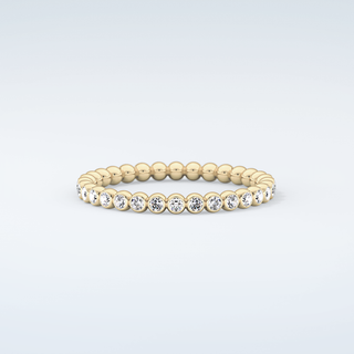 0.7 TCW Round Shaped Moissanite Wedding Band 3