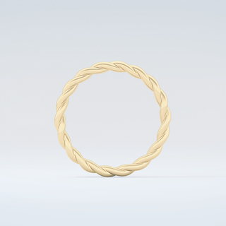 Sleek Simplicity Twisted Shank Wedding Band 2