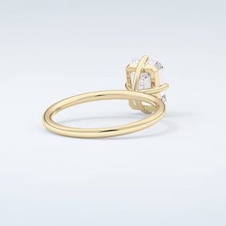 2.0 CT Emerald Cut Solitaire Moissanite Engagement Ring 3