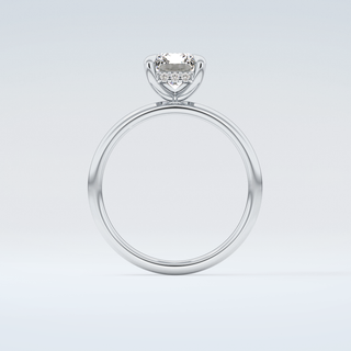 2.0 CT Radiant Cut Hidden Halo Moissanite Engagement Ring 14