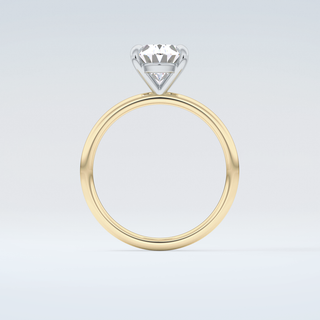 2.0 CT Oval Cut Solitaire Moissanite Engagement Ring 2