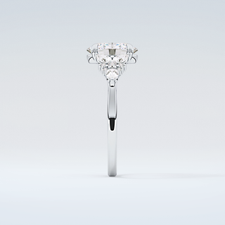 2.0 CT Oval Cut Cluster Moissanite Engagement Ring 17