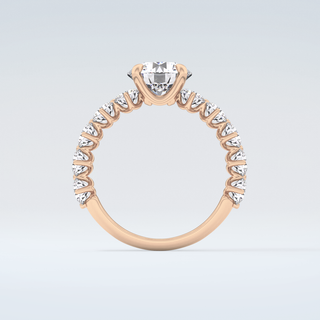 2.0 CT Round Cut Pave Moissanite Engagement Ring 8