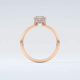 2.0 CT Marquise Cut Hidden Halo  Moissanite Engagement Ring 8