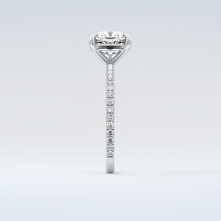 2.0 CT Cushion Cut Pave Moissanite Engagement Ring 17
