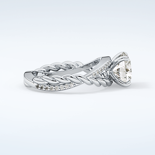 2.0 CT Round Cut Split Shank Moissanite Engagement Ring 16