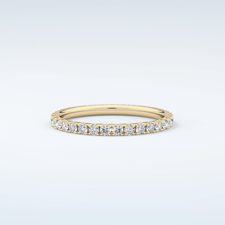 0.74 TCW Round Shaped Moissanite Wedding Band 1