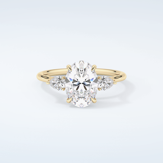 2.0 CT Oval Cut Three Stone Moissanite Engagement Ring 1