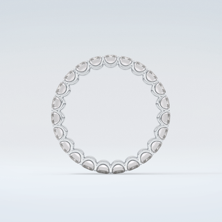 4.6 TCW Emerald Shaped Moissanite Wedding Band 14