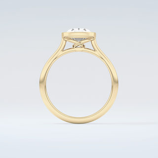 2.0 CT Oval Cut Solitaire Bezel Moissanite Engagement Ring 2