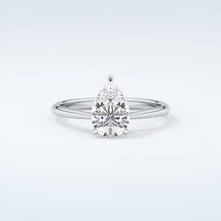 2.0 CT Pear Cut Solitaire Moissanite Engagement Ring 13