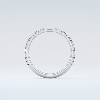 0.16 TCW Round Shaped Moissanite Wedding Band 14