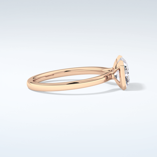 2.0 CT Radiant Cut Half Bezel Moissanite Engagement Ring 10