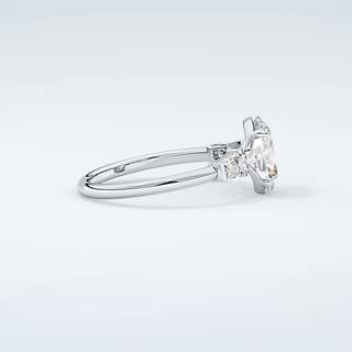 2.0 CT Oval Cut Three Stone Moissanite Engagement Ring 16