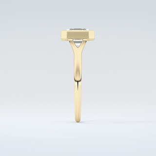 1.25 CT Asscher Cut Solitaire Bezel Moissanite Engagement Ring 5