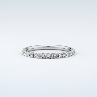 0.74 TCW Round Shaped Moissanite Wedding Band 15