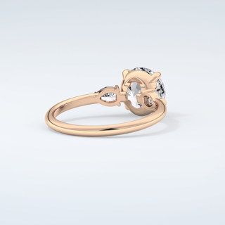 2.0 CT Round Cut Three Stone Moissanite Engagement Ring 9