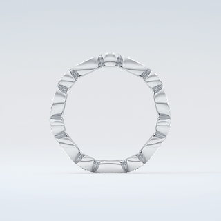 0.98 TCW Round & Marquise Shaped Moissanite Wedding Band 14