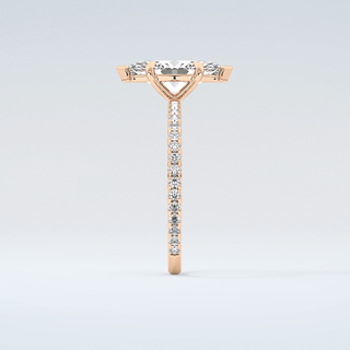 1.5 CT Marquise Cut Pave Moissanite Engagement Ring 11