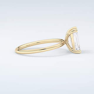 2.0 CT Emerald Cut Solitaire Moissanite Engagement Ring 4