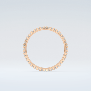 0.36 TCW Round Shaped Moissanite Wedding Band 8