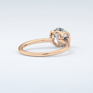 2.0 CT Round Cut Half Bezel Moissanite Engagement Ring 9