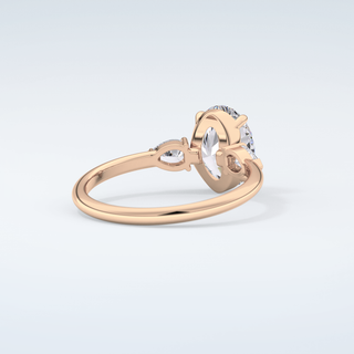 2.0 CT Oval Cut Three Stone Moissanite Engagement Ring 9