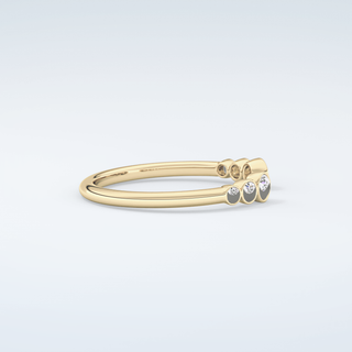 0.22 TCW Round Shaped Moissanite Wedding Band 4