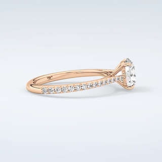 1.5 CT Round Cut Pave Moissanite Engagement Ring 10