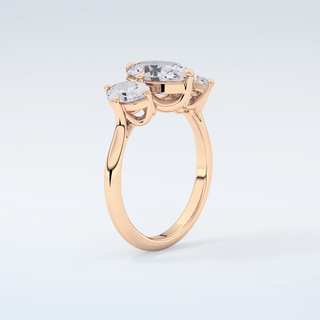 2.0 CT Oval Cut Three Stone Moissanite Engagement Ring 12