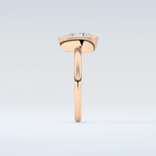 1.25 CT Pear Cut Bezel Style Moissanite Engagement Ring 11