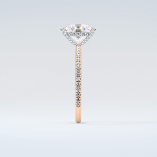 2.0 CT Oval Cut Pave & Hidden Stone Moissanite Engagement Ring 11